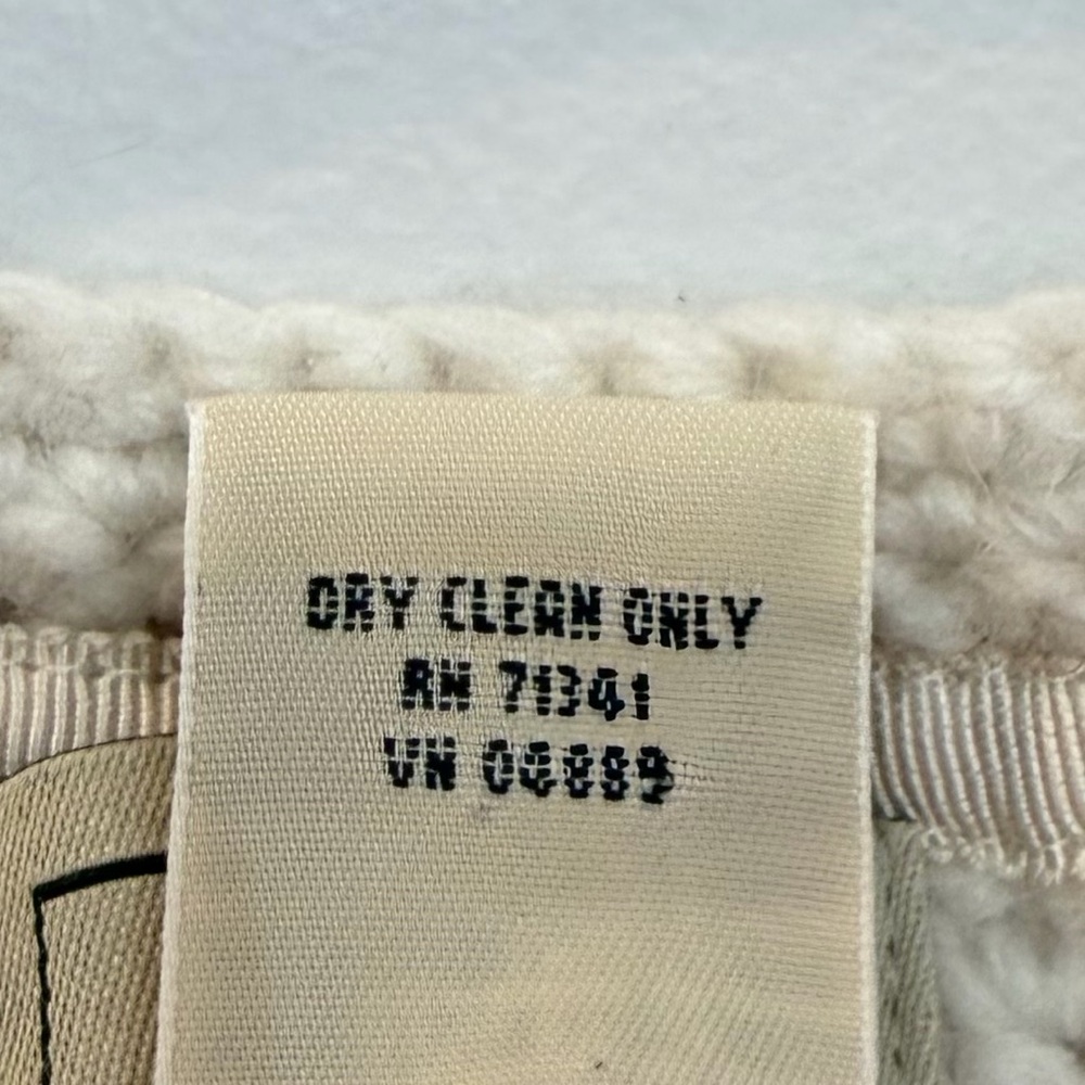 L.L.Bean Angora Wool Blend Popcorn Bobble Knit Cardigan Sweater In Ivory Size M - Picture 4 of 7